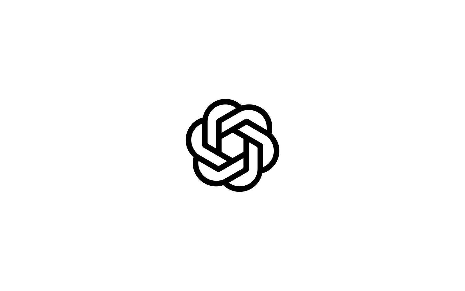 openai blossom logo centered on a white background.