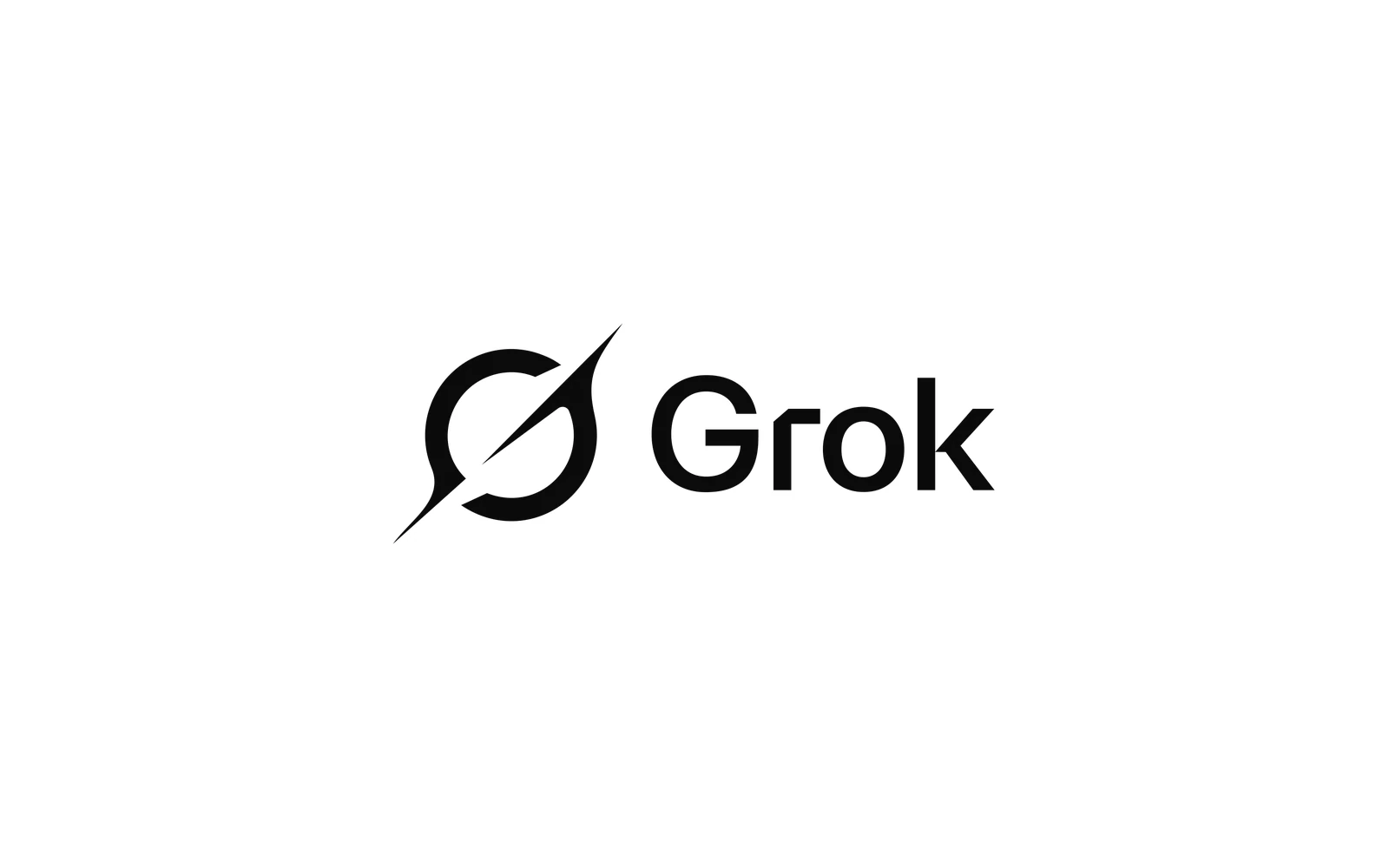 grok logomark and wordmark centered on a white background.