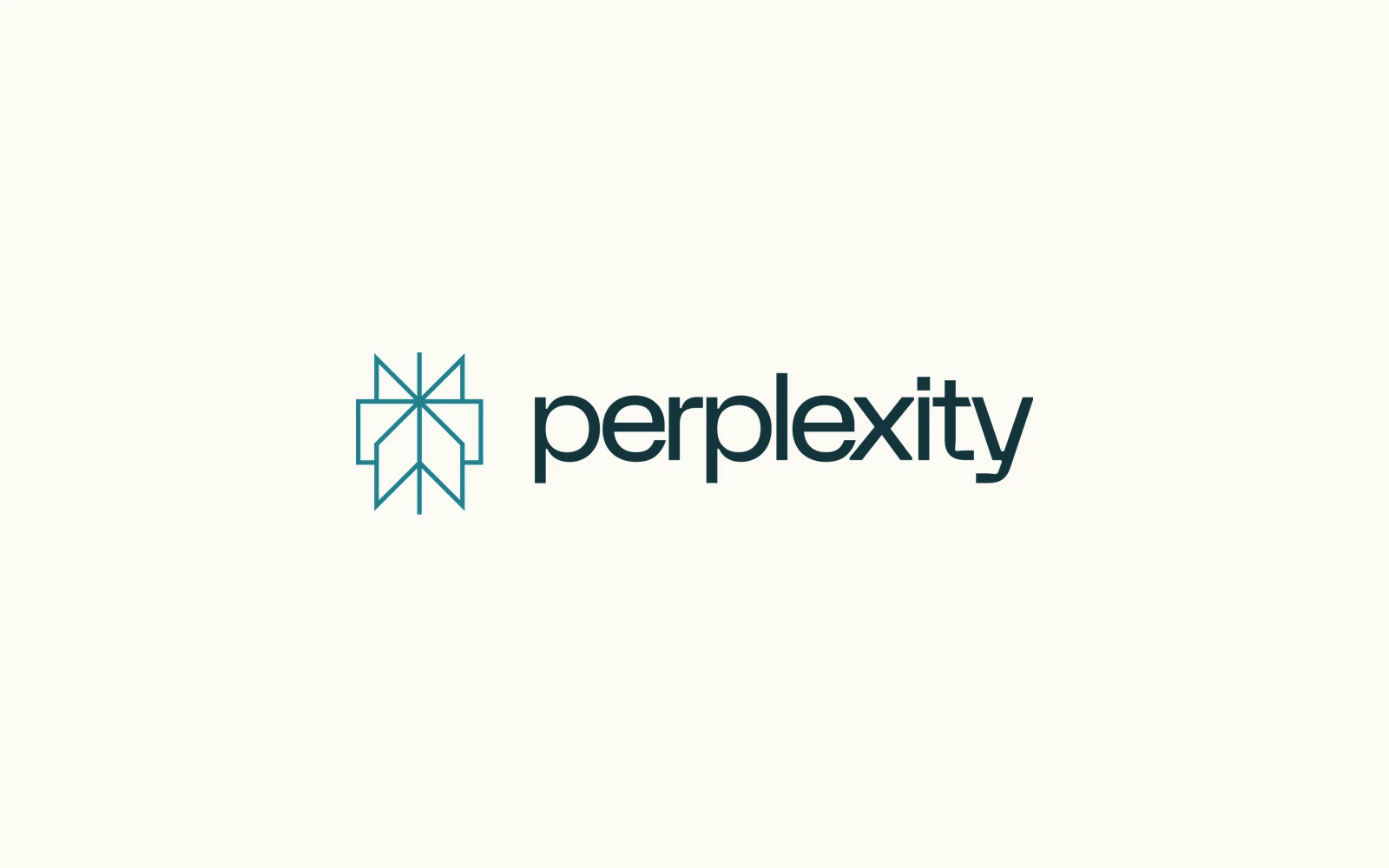 perplexity wordmark centered on a paper-white background.